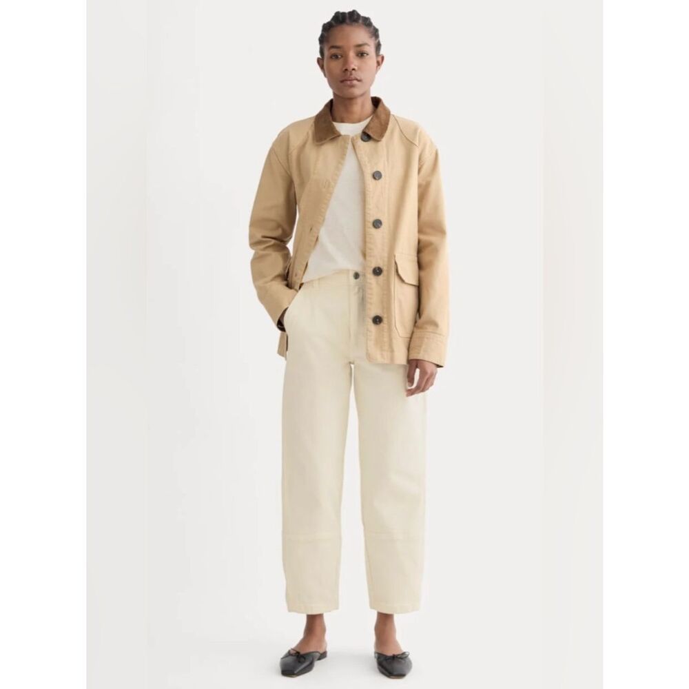 New Everlane The Utility Barrel Pant in Bone  Size 4L